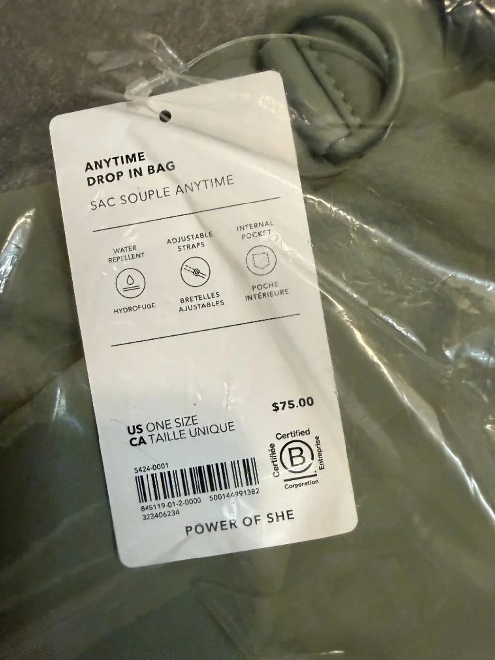 ATHLETA Any Time Drop In Bag - Willow